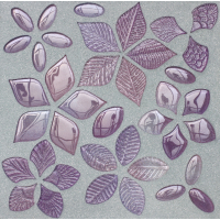 Vetro Vivo Glass mosaic Foglie мозаїка скляна Violet