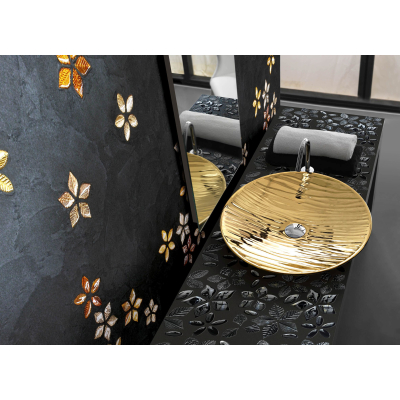 Vetro Vivo Glass mosaic Foglie мозаїка скляна Verde