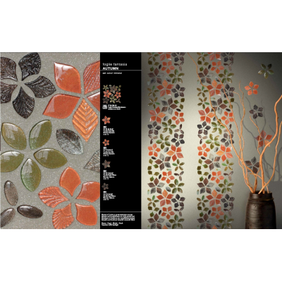 Vetro Vivo Glass mosaic Foglie мозаїка скляна Verde