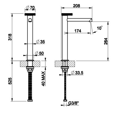 Gessi Anello змішувач для раковини 63306