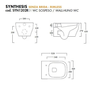 Olympia Synthesis унітаз консольний 