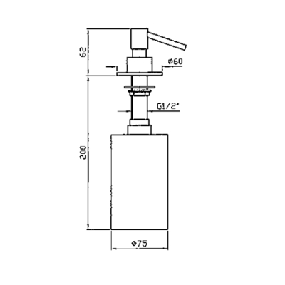 Zucchetti Dispenser дозатор рідкого мила вбудований R98689