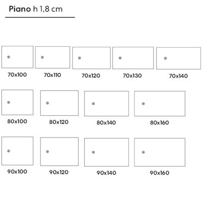 Nic Design Piano душовий піддон керамічний H1.8 см
