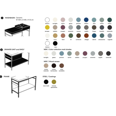Nic Design Semplice раковина з тумбою 105см