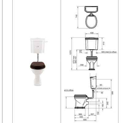 Gentry Home Balasani унітаз з середнім бачком