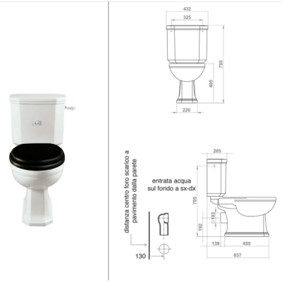 Gentry Home Claremont унітаз з бачком 