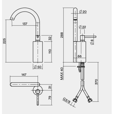 Quadro Design FFQT змішувач для раковини 21 01T