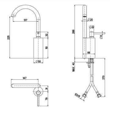 Quadro Design FFQT змішувач для раковини 21 03T