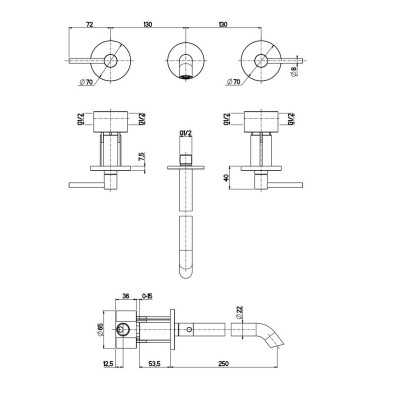 Quadro Design FFQT змішувач для раковини 2111V