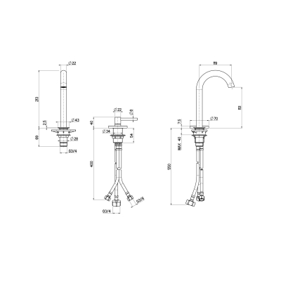 Quadro Design FFQT змішувач для раковини 2131T