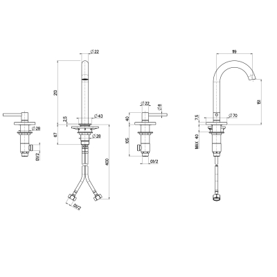 Quadro Design FFQT змішувач для раковини 2131V