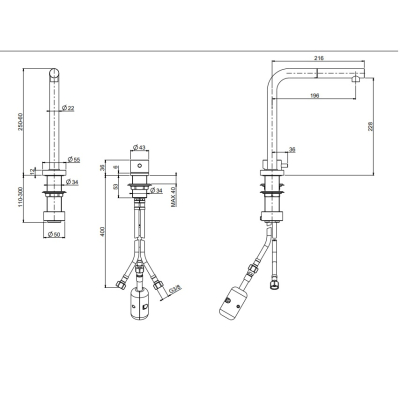 Quadro Design Kitchen змішувач до кухні 443.12.420