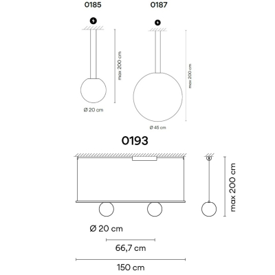 Vibia Pendant Volumetric Diffuser стельовий світильник 0185