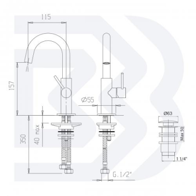 Bianchi Mini змішувач для раковини