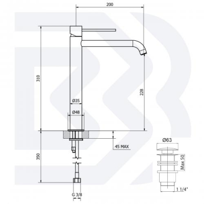 Bianchi Mini змішувач для раковини