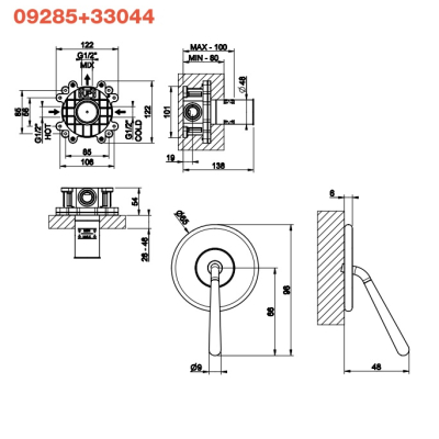 Gessi Goccia змішувач 33044