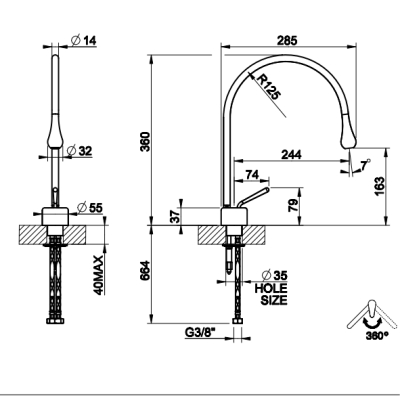 Gessi Goccia змішувач для раковини 33602