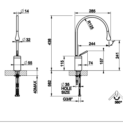  Gessi Goccia змішувач для раковини 33605