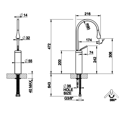 Gessi Goccia змішувач для раковини 33608