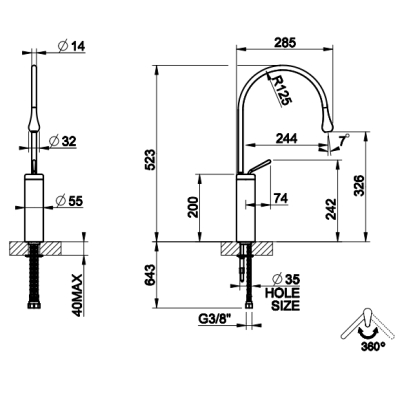 Gessi Goccia змішувач для раковини 33609