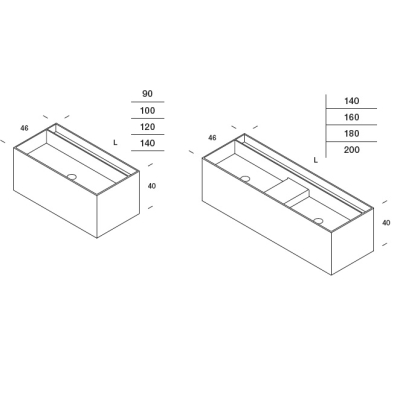 Rexa Design Plan раковина 140 см