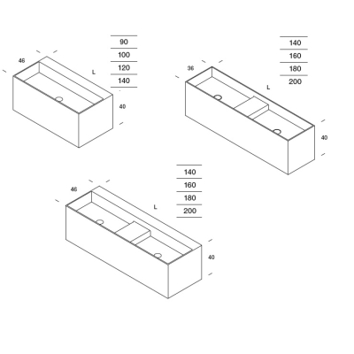 Rexa Design Plan раковина 140 см