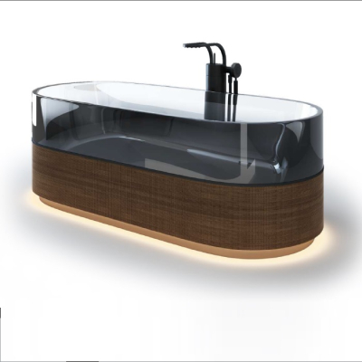 Ammonitum Suisse Crystal&Wood дерев`янная ванна зі склом