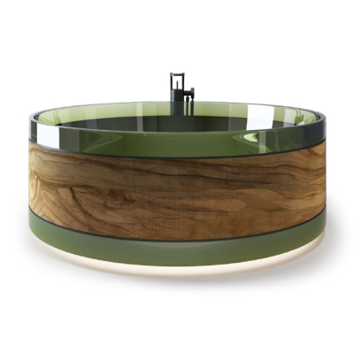 Ammonitum Suisse Crystal&Wood дерев`янная ванна зі склом