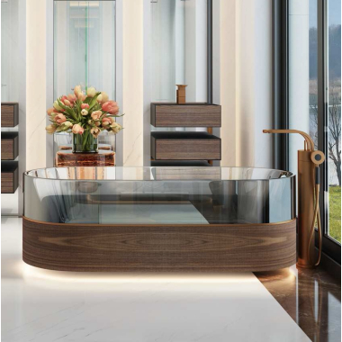 Ammonitum Suisse Crystal&Wood дерев`янная ванна зі склом