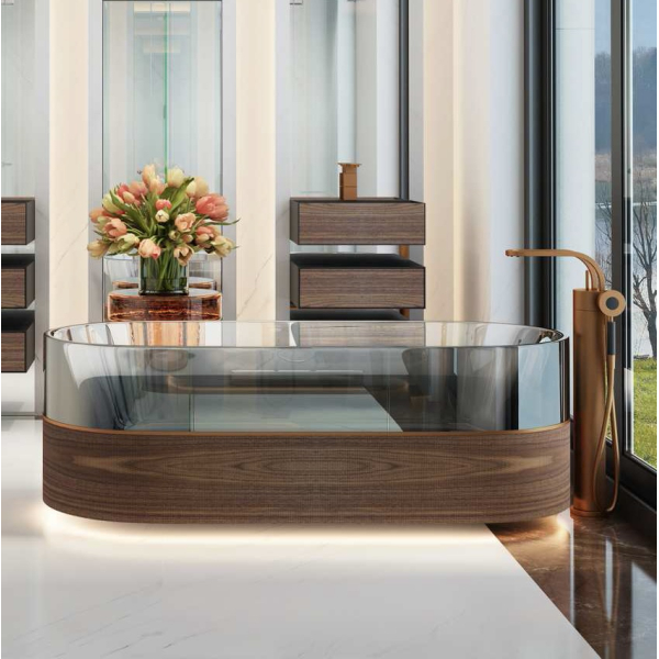Ammonitum Suisse Crystal&Wood дерев`янная ванна зі склом