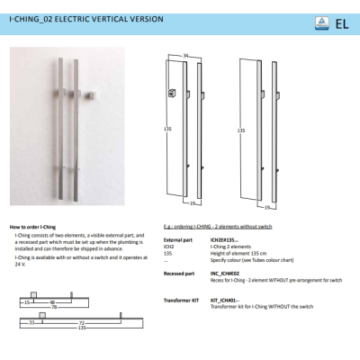 Tubes I Ching 02V полотенцесушарка електрична