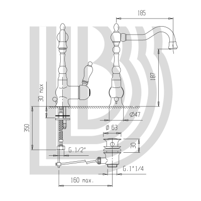 Bianchi Europa Stone змішувач для раковини LVBEUS1055