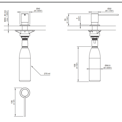 Cea Design Dispenser дозатор рідкого мила вбудований DOS07