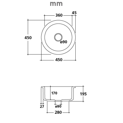 Galassia Kitchen Sinks Tondo кухонна мийка 5018