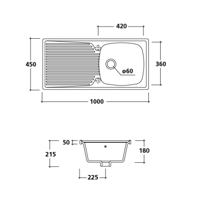 Galassia Kitchen Sinks Eliseo кухонна мийка 5002