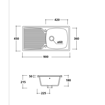 Galassia Kitchen Sinks Eliseo кухонна мийка 5003