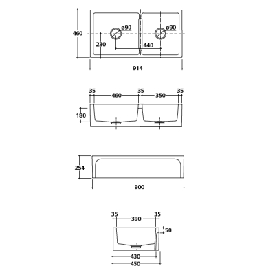 Galassia Kitchen Sinks Frame кухонна мийка подвійна 5121
