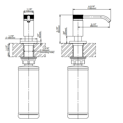 Graff Dispenser дозатор рідкого мила вбудований E-9924