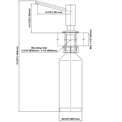 Graff Dispenser дозатор рідкого мила вбудований E-9923