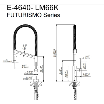 Graff Design Futurismo Змішувач до кухні E4640