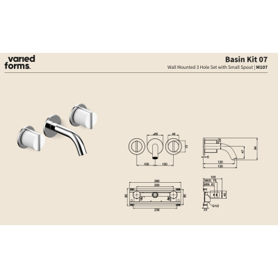Varied Forms Made Змішувач для раковини зі стіни M108