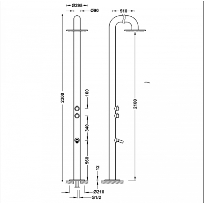 Tres Outdoor Garden Pool вуличний душ 13499504