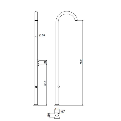 AMA Outdoor Cometa вуличний душ CM4600L