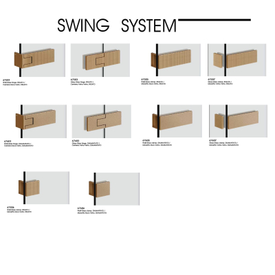 Gessi Shower G Swing System Rigato шарнір на душове скло 67573