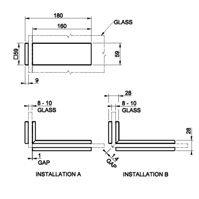 Gessi Shower G Swing System Rigato кріплення на душове скло 67607