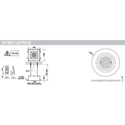 Gessi Afilo Soffioni  душова лійка  40*40 57601+57018