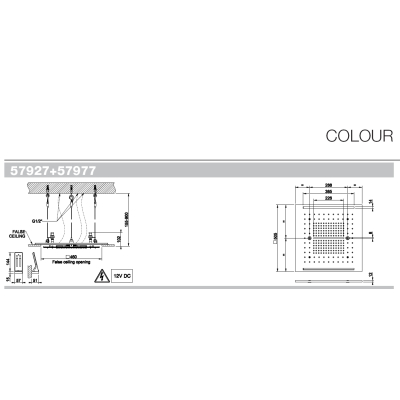 Gessi Colour Soffioni душова лійка багатофункціональна 50*50