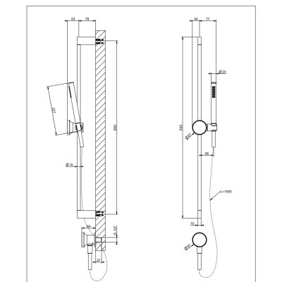 Змішувач для душу Gessi - Origini 66142