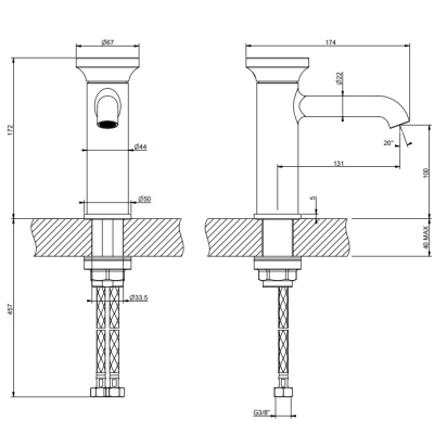 Змішувач для раковини Gessi - Origini 66002