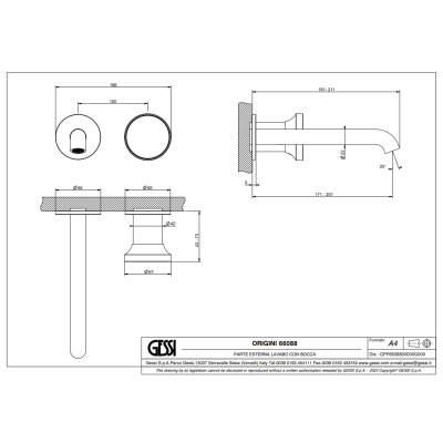 Змішувач для раковини Gessi - Origini 66088